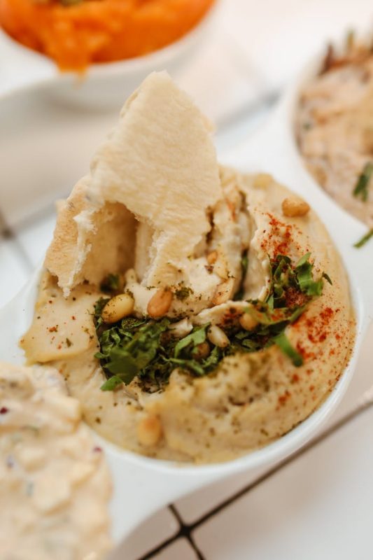 Pita Bread in Hummus Paste northern beaches