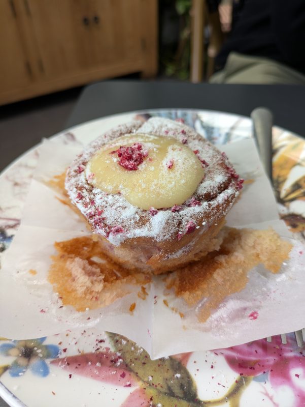 Frankie's Food Factory - Gluten free raspberry and white chocolate muffin