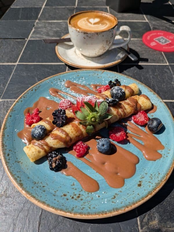 Gluten free crepes at Tasting Deck