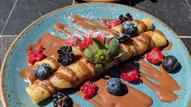 Gluten free crepes at Tasting Deck